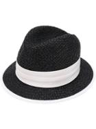 Eleventy Trilby Hat, Women's, Size: Medium, Black, Raffia