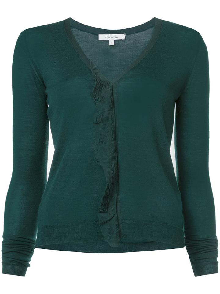 Dorothee Schumacher Frill Detail Cardigan - Green