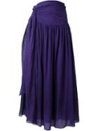 Forte Forte Tie Waist Maxi Skirt, Women's, Size: Ii, Blue, Silk/cotton