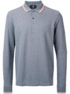 Kent & Curwen Striped Collar Polo Shirt, Men's, Size: Medium, Grey, Cotton
