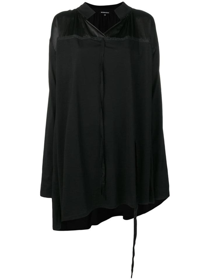 Ann Demeulemeester Drape Panelled Blouse - Black