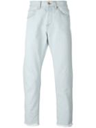 Off-white Stripe Detail Straight Leg Jeans, Men's, Size: 33, Blue, Cotton