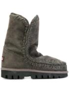 Mou Stitched Winter Boots - Grey