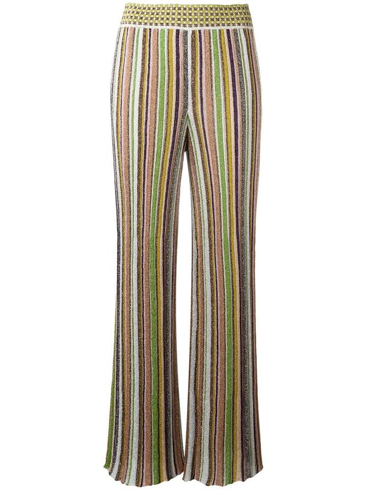 Missoni Striped Wide Leg Trousers, Women's, Size: 42, Cupro