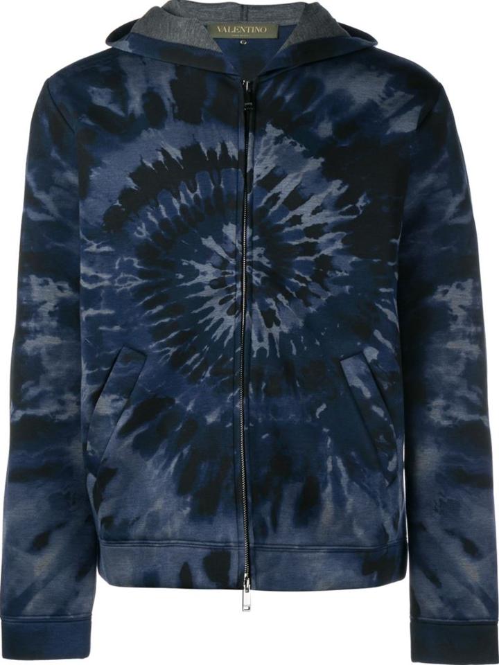 Valentino 'tie & Dye' Hoodie, Men's, Size: Small, Blue, Viscose/cotton/polyurethane