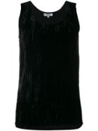 Yves Saint Laurent Pre-owned 1970's Silk Velvet Gathered Tank - Black