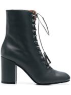 Pollini Lace-up Ankle Boots - Grey