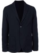 Closed Single Breasted Blazer, Men's, Size: 54, Blue, Virgin Wool