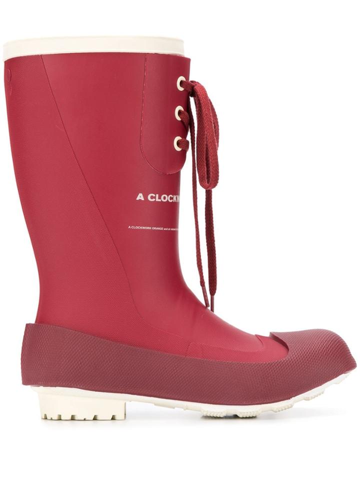 Undercover A Clockwork Orange Rain Boots - Red