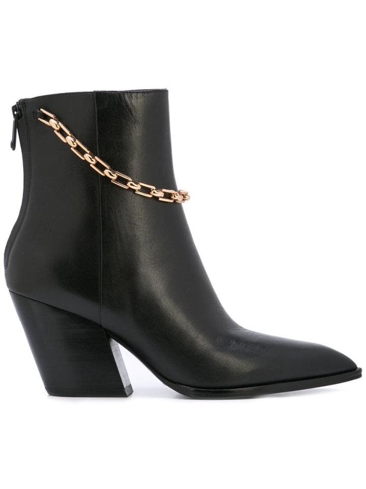 Stella Luna Chain Detail Booties - Black