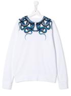 Marcelo Burlon County Of Milan Kids Snake Print Sweatshirt - White