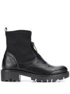Tosca Blu Zip-front Ankle Boots - Black