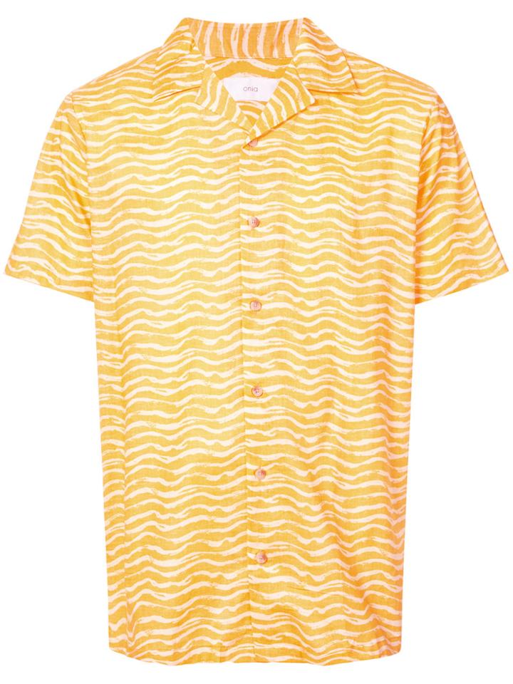 Onia Graphic Print Shirt - Yellow & Orange