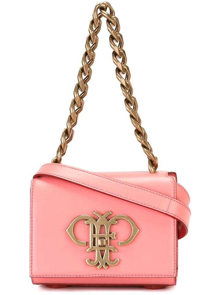 Emilio Pucci Logo Plaque Shoulder Bag, Women's, Pink/purple