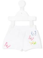 Monnalisa - Butterfly Embroidered Shorts - Kids - Cotton/spandex/elastane - 18 Mth, White