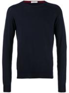 Paolo Pecora Cutout Neck Sweatshirt, Men's, Size: Xl, Blue, Cotton