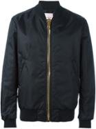 Palm Angels Gold-tone Zippers Bomber Jacket - Black