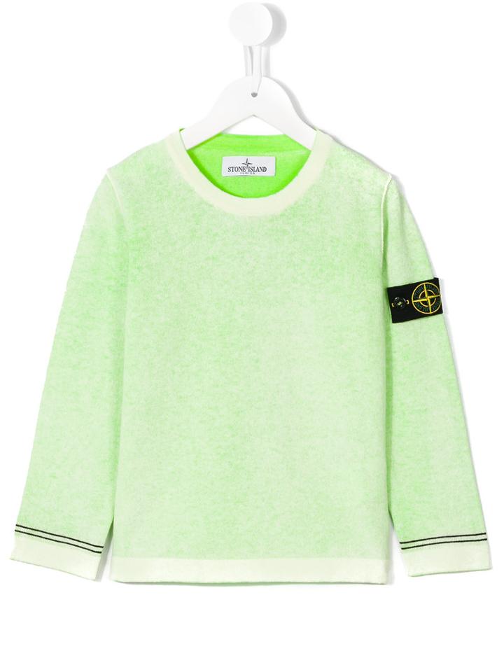 Stone Island Kids Washed Sweatshirt, Size: 10 Yrs, Green