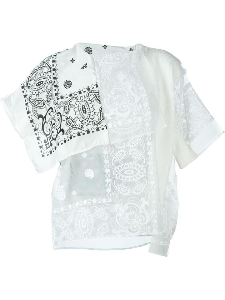 Sacai Paisley Draped Blouse