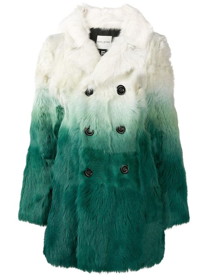 Each X Other Gradient Effect Coat - White