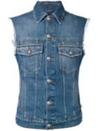 Philipp Plein - Denim Vest - Men - Cotton/polyester - M, Blue, Cotton/polyester