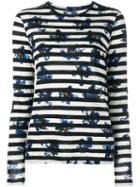Proenza Schouler Striped Flower Print Top