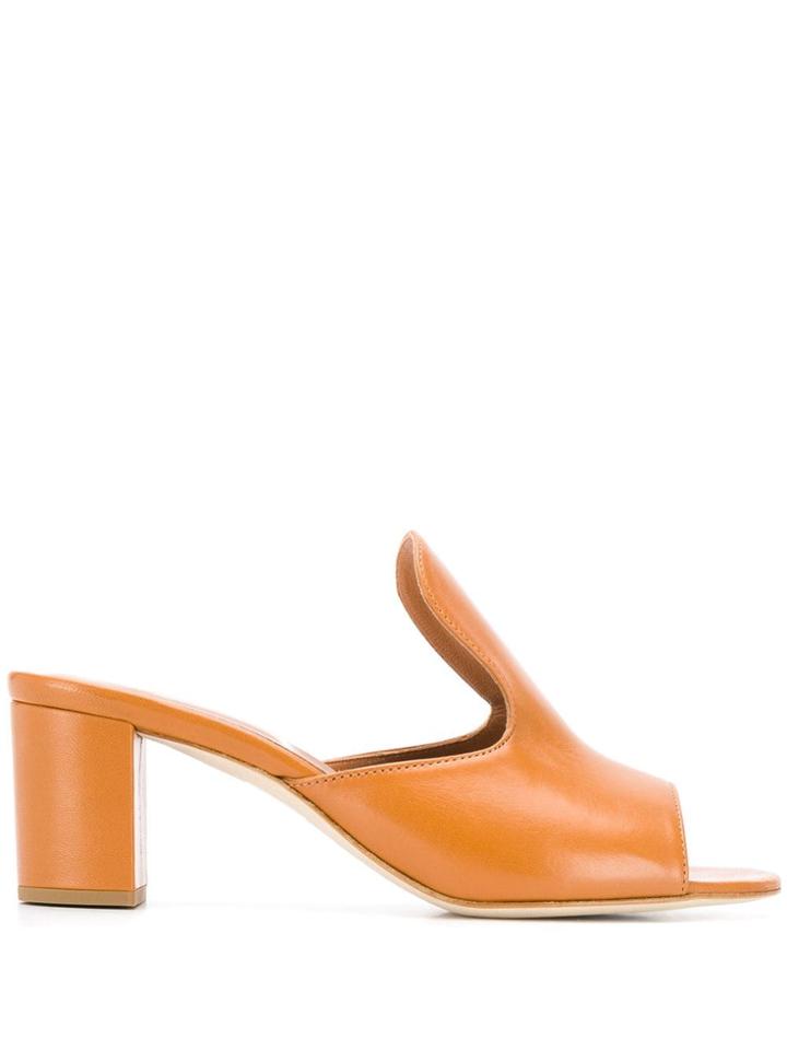 Paris Texas Open-toe Block Heel Sandals - Neutrals