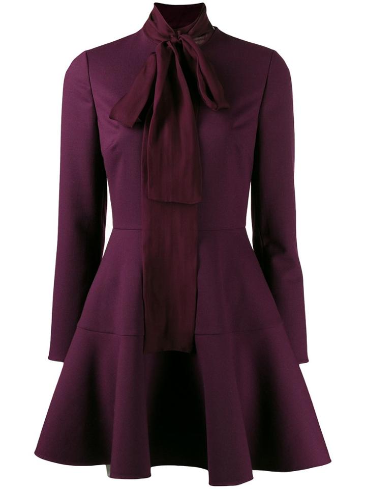 Valentino Foulard Detailed Dress - Purple