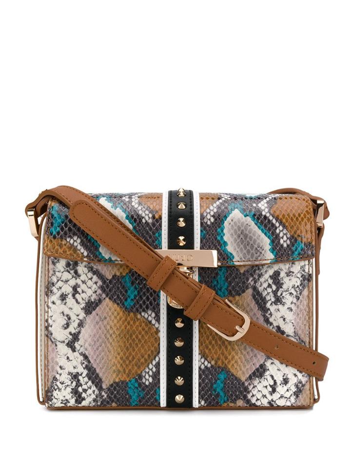 Liu Jo Snakeskin Effect Crossbody Bag - Brown