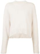 Proenza Schouler Wool Cashmere Crewneck Sweater - White