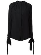 Masnada Concealed Fastening Shirt, Women's, Size: 42, Black, Cotton