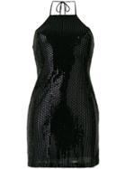 Versace Vintage Halterneck Mini Sequinned Dress - Black