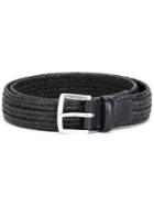 Orciani Woven Buckle Belt, Men's, Size: 100, Blue, Calf Leather