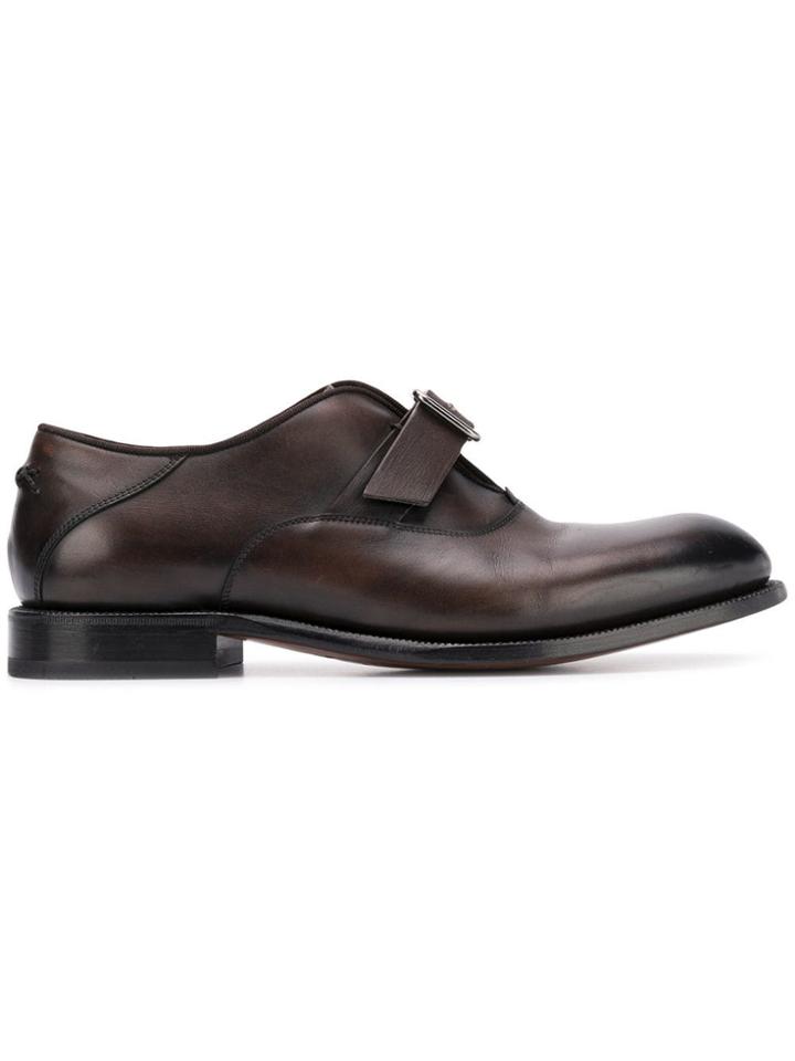 Ermenegildo Zegna Xxx Buckled Oxford Shoes - Brown