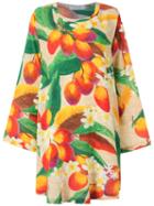 Isolda - Mango And Floral Pirnt Dress - Women - Silk - 42, Yellow/orange, Silk
