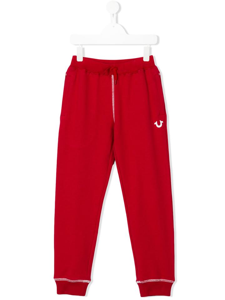 True Religion Kids - Drawstring Sweatpants - Kids - Cotton - 8 Yrs, Red
