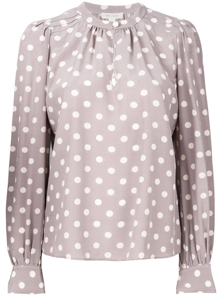 Marc Jacobs Polka-dot Print Blouse - Grey