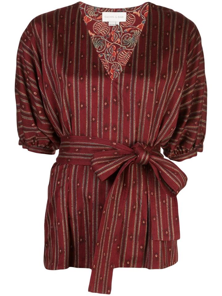 Sachin & Babi Striped Print Blouse - Red