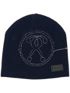 Moschino Logo Stitched Beanie - Blue
