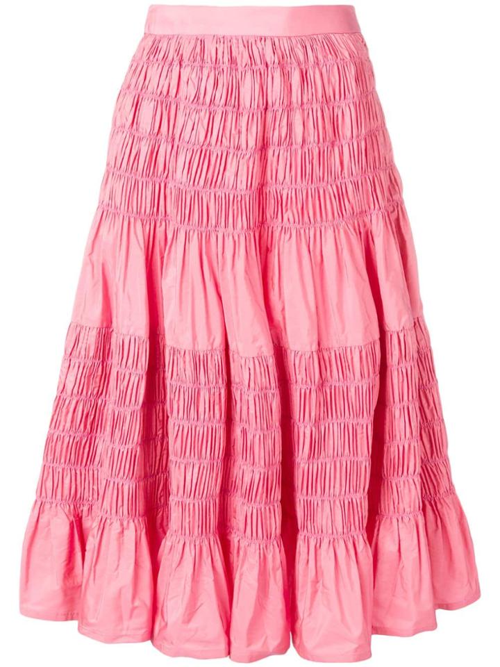 Molly Goddard Flared Midi Skirt - Pink