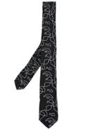 Neil Barrett Siouxsie Embroidered Tie - Black