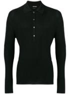 Tom Ford Ribbed Polo Shirt - Black