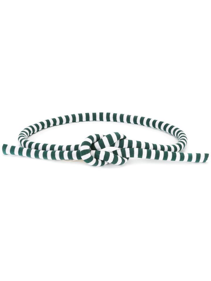 Ports 1961 Striped Rope Belt, Women's, Green, Cotton/polystyrene
