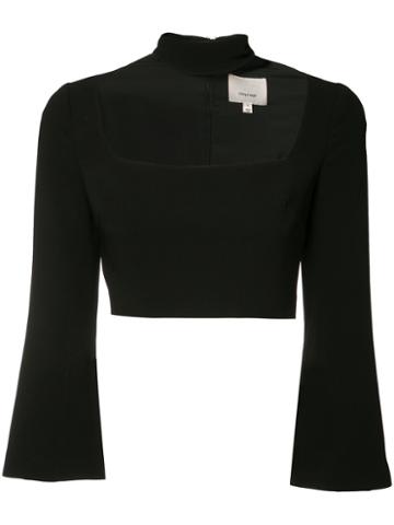 Cinq A Sept - Amara Top - Women - Polyester/triacetate - 0, Black, Polyester/triacetate
