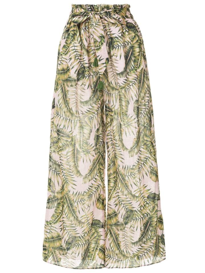 Suboo Printed Palazzo Pants - Green