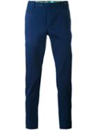 Pt01 - Plain Chinos - Men - Cotton/spandex/elastane - 48, Blue, Cotton/spandex/elastane