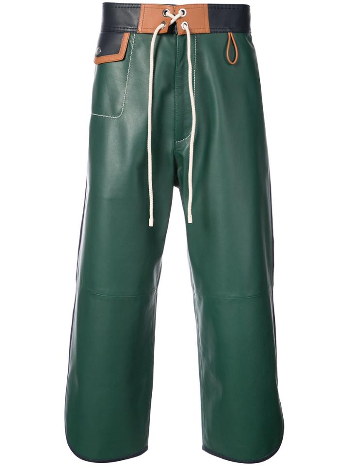 Loewe Cropped Trousers - Green