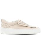 Sergio Rossi Studded Slip-on Sneakers - Nude & Neutrals