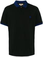 Burberry Logo Crest Polo Shirt - Black