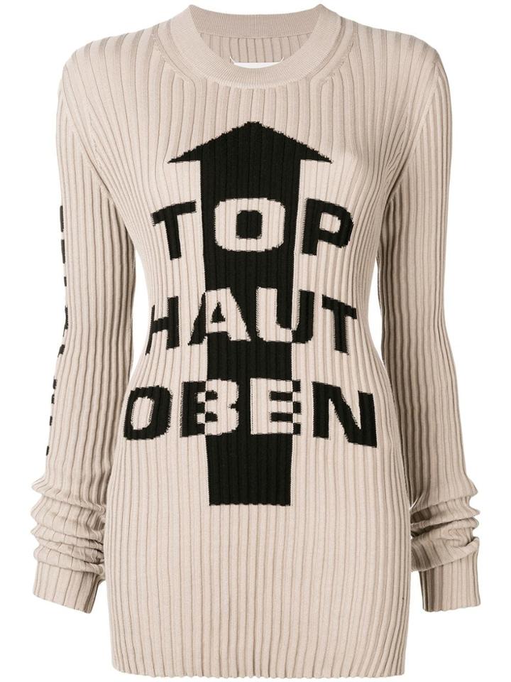 Maison Margiela Cartoon-print Jumper - Neutrals